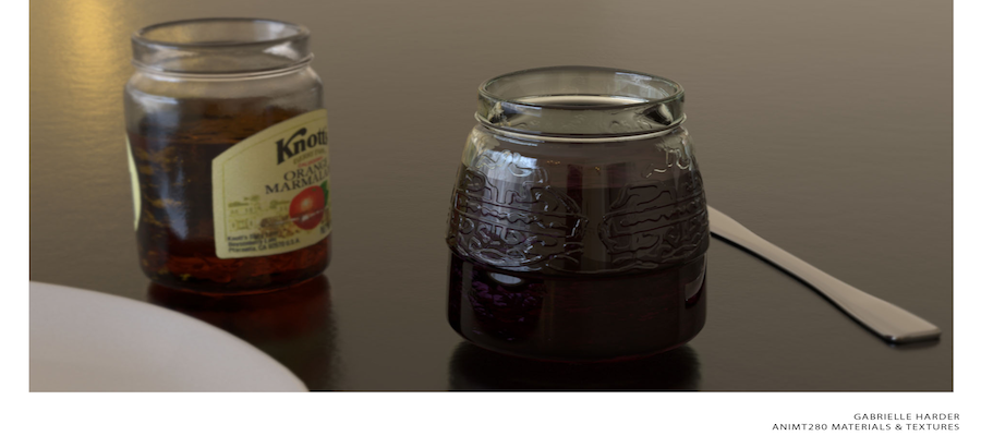 Realistic VFX still of jars of marmalade